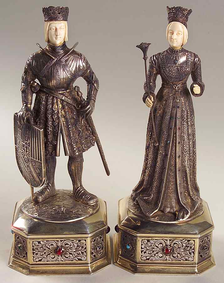 Germany Sterling Hollowware Figurine Pair by Unknown Manufacturer-1