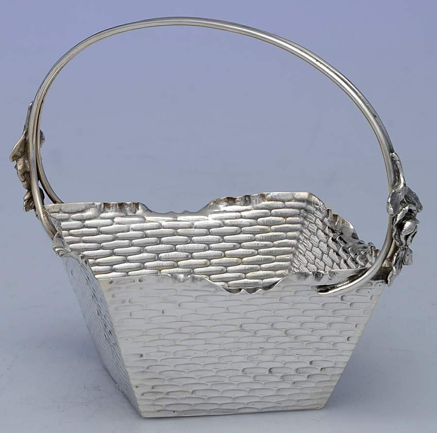Germany Sterling Hollowware Handled Open Sugar Basket by Unknown Manufacturer-1