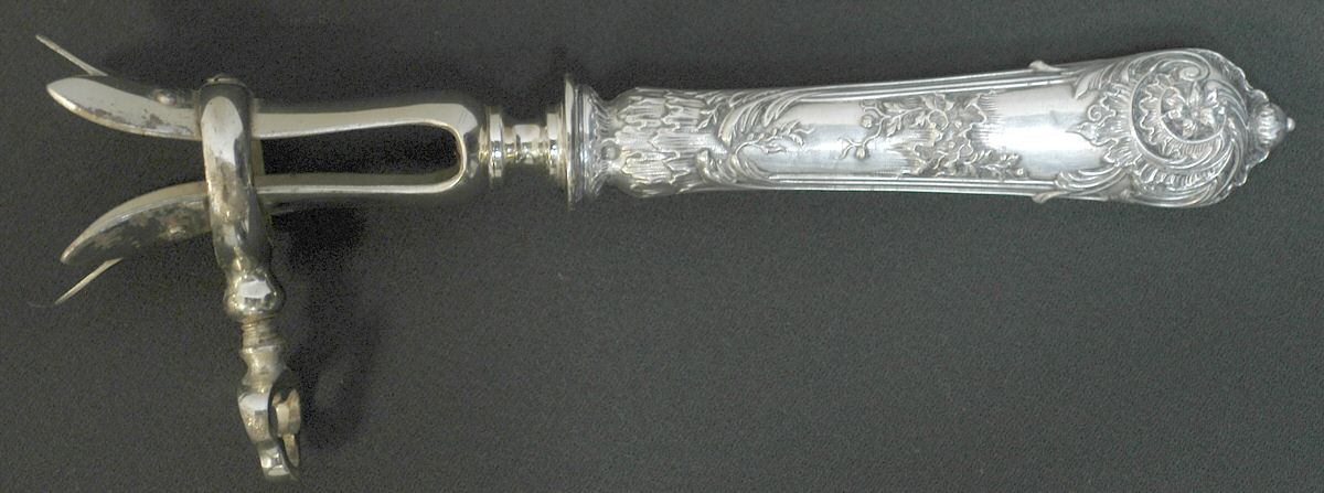 France Sterling Flatware Bone Holder with Silverplate Implement by Unknown Mfg Silver-1