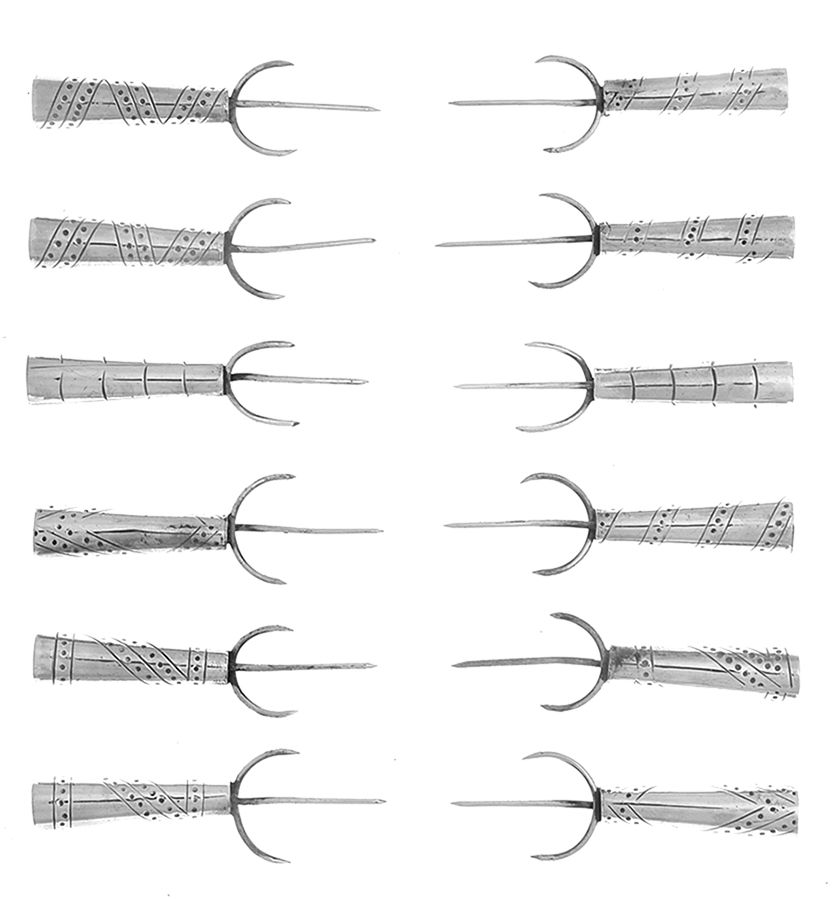 Mexio Sterling Flatware (Set of 12) Corn Spear by Unknown Mfg Silver-1