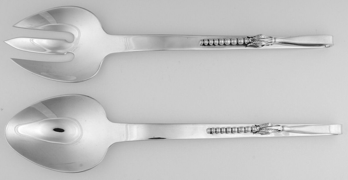 Mexio Sterling Flatware (2 Pc) Solid Salad Set by Unknown Mfg Silver-1