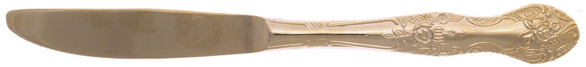 UNF949 (Gold Electroplate) Modern Solid Knife by Unknown Mfg Silver-1