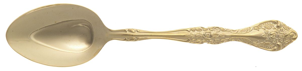 UNF949 (Gold Electroplate) Place/Oval Soup Spoon by Unknown Mfg Silver-1