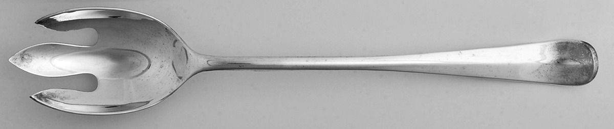 Italy Silverplate Flatware Solid Salad Serving Fork by Unknown Mfg Silver-1