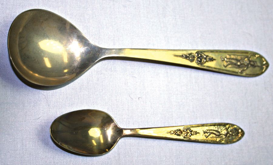Siam (Copper)-Thai Dancer Teaspoon by Unknown Mfg Silver-1