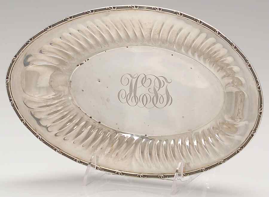 09017 (Sterling, Hollowware) Sterling Bread Tray by Unger Brothers-1