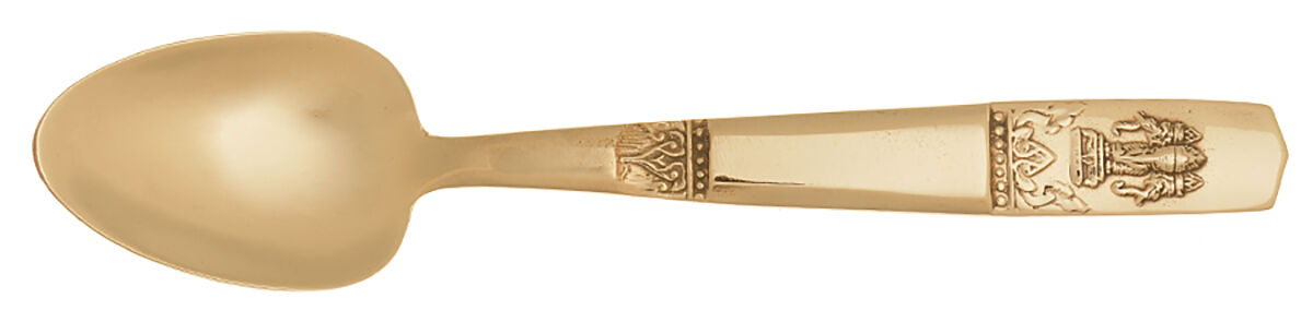 UNF966 (Brass) Dessert Spoon by Unknown Mfg Silver-1