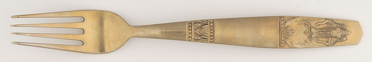 UNF966 (Brass) Individual Salad Fork by Unknown Mfg Silver-1