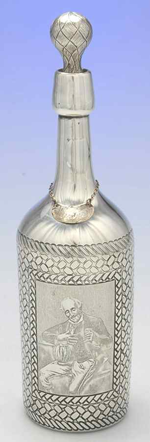 Russia Sterling Hollowware Sterling Over Glass Decanter by Unknown Manufacturer-1