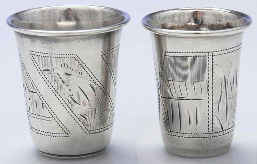Russia Sterling Hollowware (Set of 2) Shot Glass by Unknown Manufacturer-1