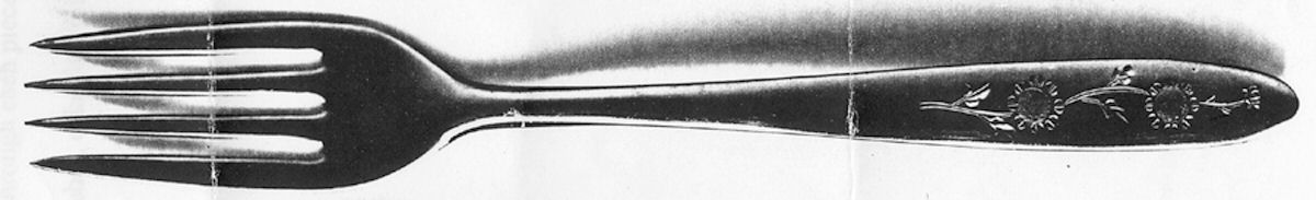 Golden Gardenia (Stainless) Fork by Unknown Mfg Silver-1