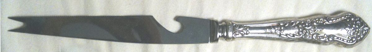 UNF997 (Sterling, England) Hollow Handle Bar Knife by Unknown Mfg Silver-1