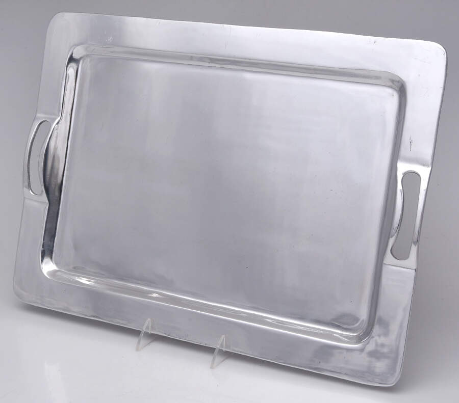 Aluminum Hollowware Large Waiter Tray by Unknown Manufacturer-1