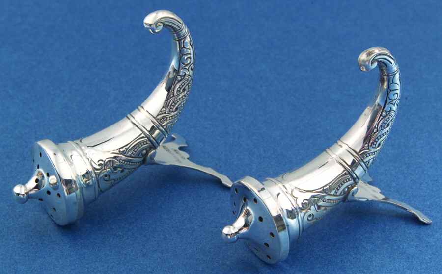 Norway Sterling Hollowware Salt and Pepper Set by Unknown Manufacturer-1