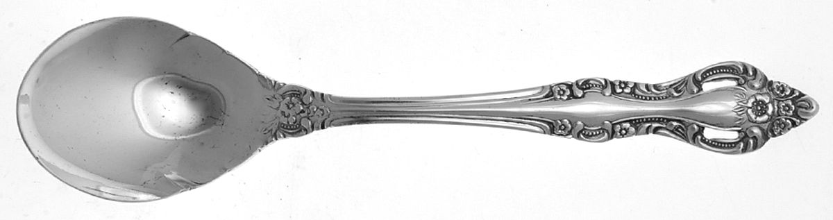 Romantic Rose (Silverplate) Sugar Spoon by Unknown Mfg Silver-1