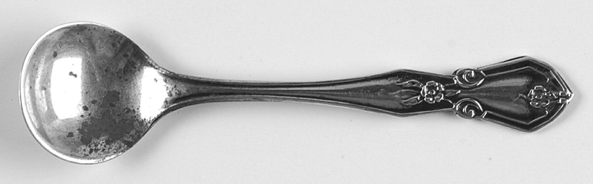 UNF727 (Sterling) Individual Salt Spoon by Unknown Mfg Silver-1