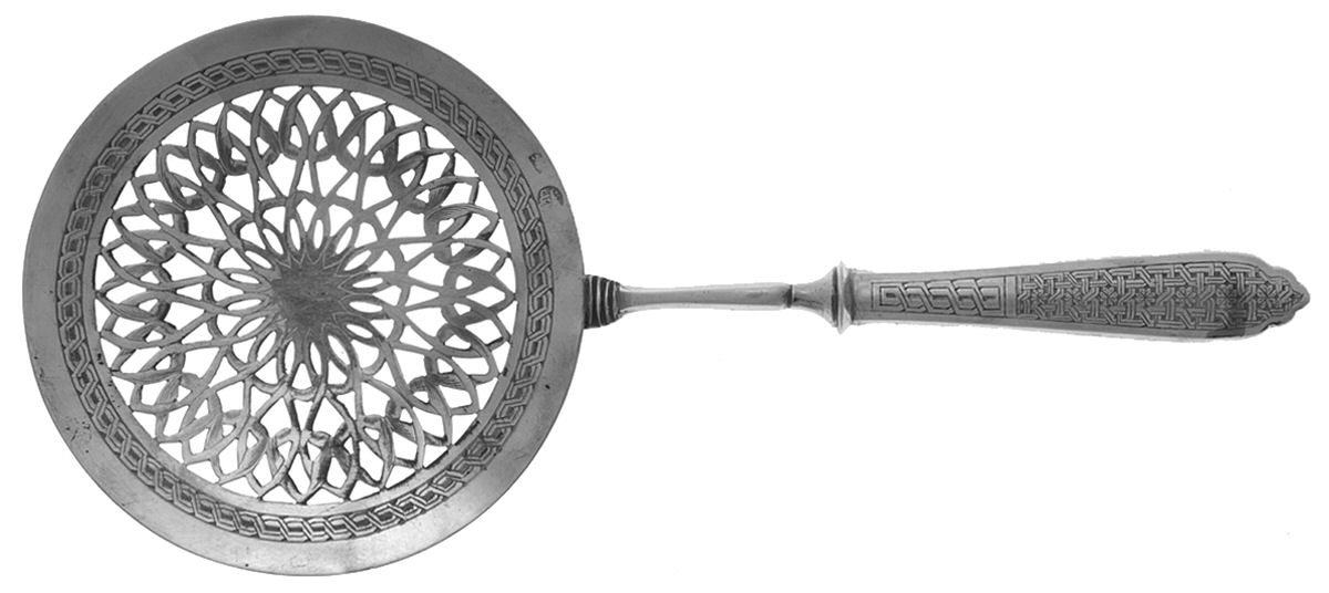 Asian Style Sterling Flatware Cocktail Strainer by Unknown Mfg Silver-1