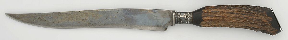 Sterling Stag Flatware Large Stainless Blade Roast Carving Knife by Unknown Mfg Silver-1