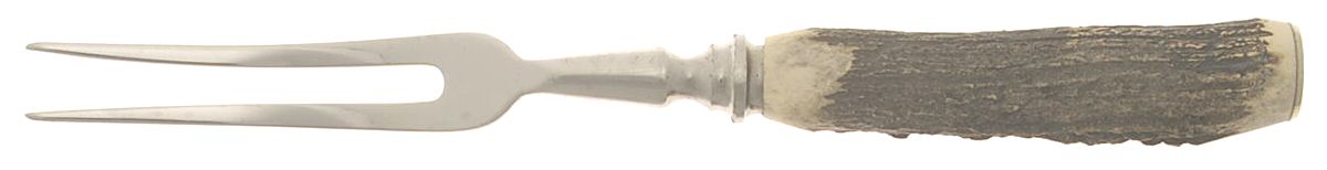 Sterling Stag Flatware Small Steak Carving Fork with Stainless Prongs by Unknown Mfg Silver-1