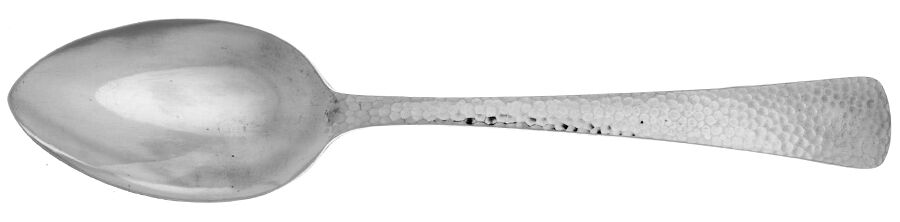 Hammered (Silverplate) Place/Oval Soup Spoon by Unknown Mfg Silver-1