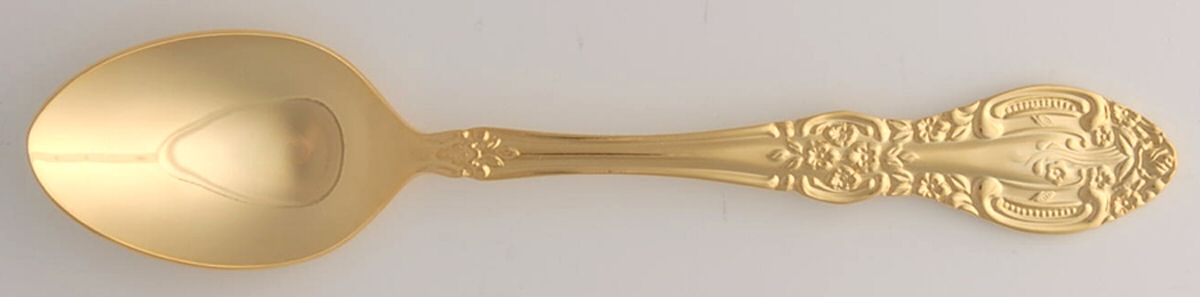 Springtime (Gold Electroplate) Teaspoon by Unknown Mfg Silver-1