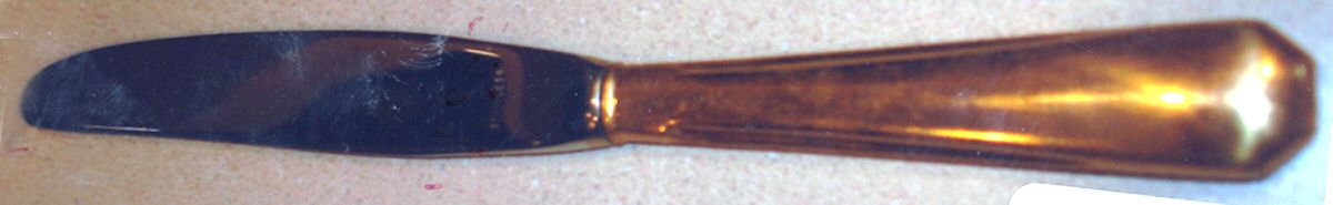Golden Ray (Gold Electroplate) Modern Hollow Knife by Unknown Mfg Silver-1