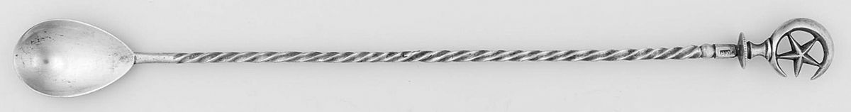 UNF731 (Sterling) Large Solid Drink Mixing Spoon by Unknown Mfg Silver-1
