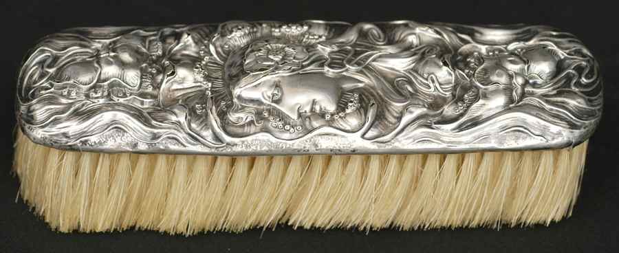 Dawn (Sterling, Hollowware) Clothes Brush by Unger Brothers-1