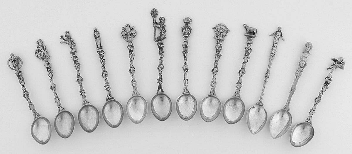 European Style Sterling Flatware (Set of 12) Demitasse Spoon by Unknown Mfg Silver-1