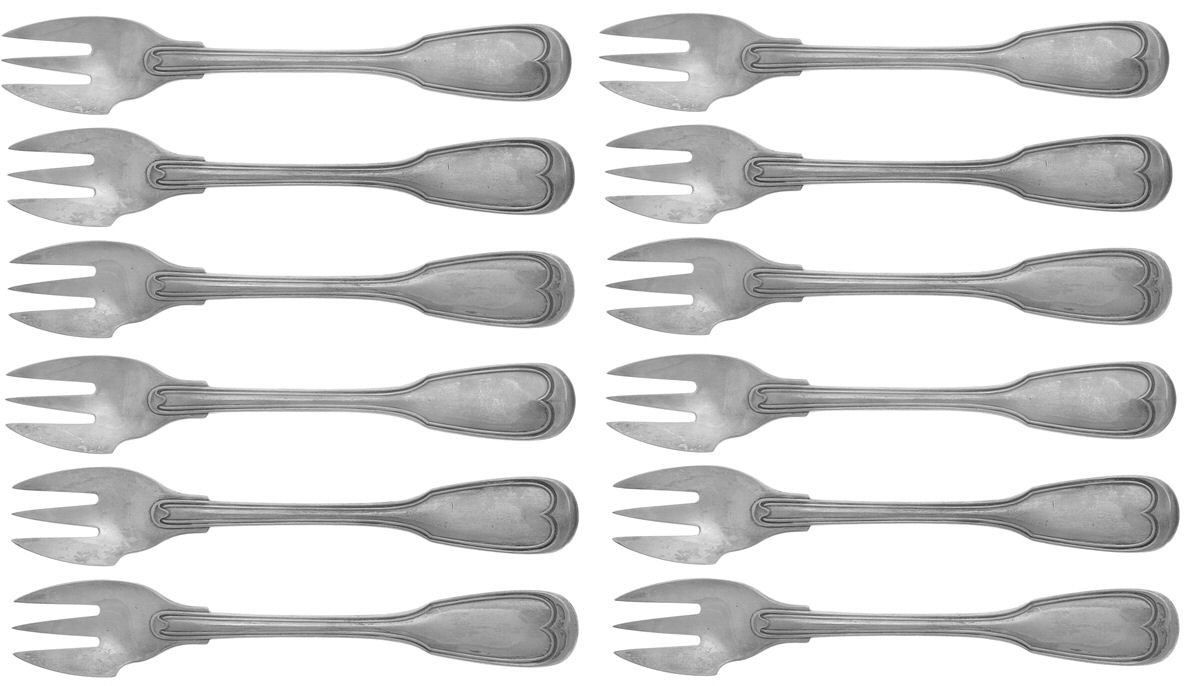 European Style Sterling Flatware Pastry Fork - Set of 12 by Unknown Mfg Silver-1