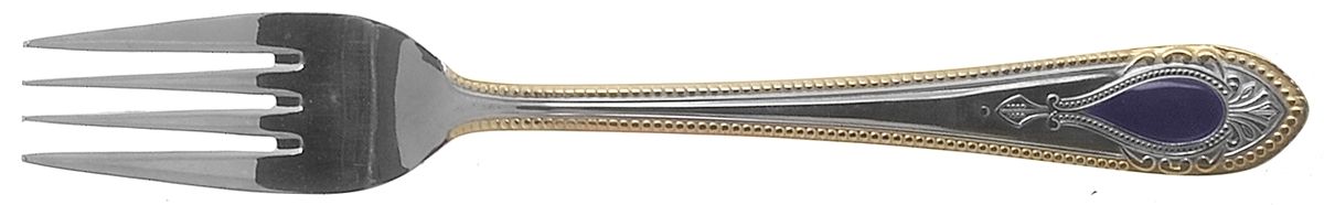 UNF1541 (Stainless, Gold Accent, Blue Cameo) Fork by Unknown Mfg Silver-1