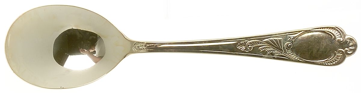 UNF1571 (Gold Electroplate) Solid Serving Spoon by Unknown Mfg Silver-1