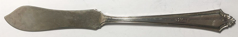 UNF1171 (Silverplate) Flat Handle Master Butter Knife by Unknown Mfg Silver-1