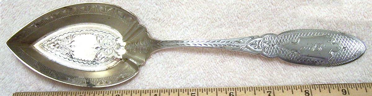 UNF1112 (Sterling) Vegetable Serving Spoon (Solid) by Unknown Mfg Silver-1