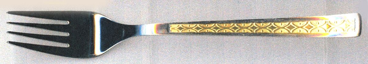 UNF1545 (Stainless, Gold Accent) Fork by Unknown Mfg Silver-1