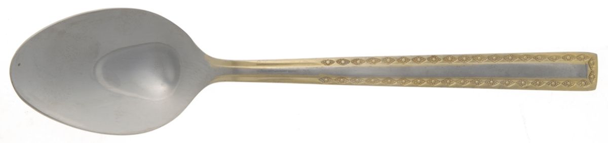 UNF1524GO (Stainless, Gold Accent) Place/Oval Soup Spoon by Unknown Mfg Silver-1