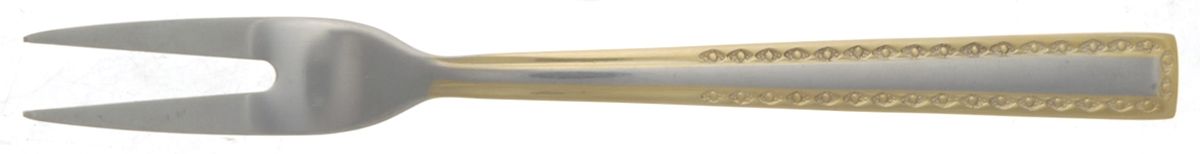 UNF1524GO (Stainless, Gold Accent) Short Handle Pickle/Olive Fork by Unknown Mfg Silver-1