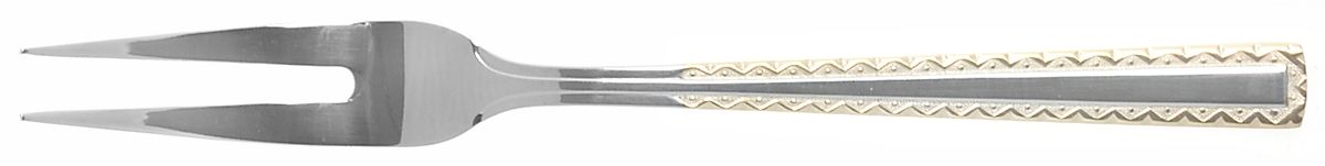 UNF1524GO (Stainless, Gold Accent) Small 2-Tine Cold Meat Serving Fork by Unknown Mfg Silver-1