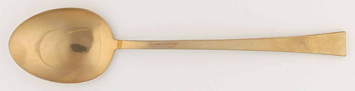 UNF1178 (Bronzeware) Solid Serving Spoon by Unknown Mfg Silver-1