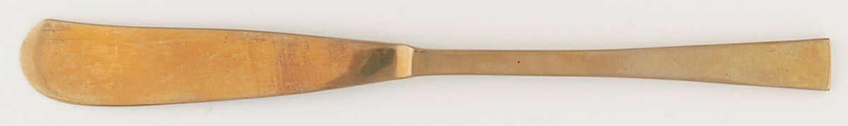 UNF1178 (Bronzeware) Flat Handle Butter Spreader by Unknown Mfg Silver-1