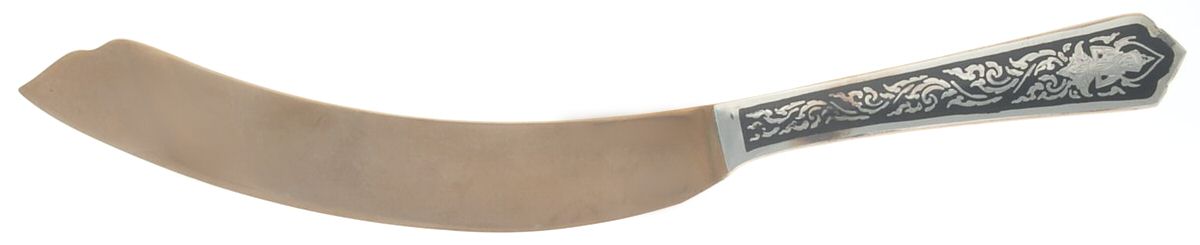 Siam-Fanco (Bronzeware) Small Solid Piece Cake Knife by Unknown Mfg Silver-1