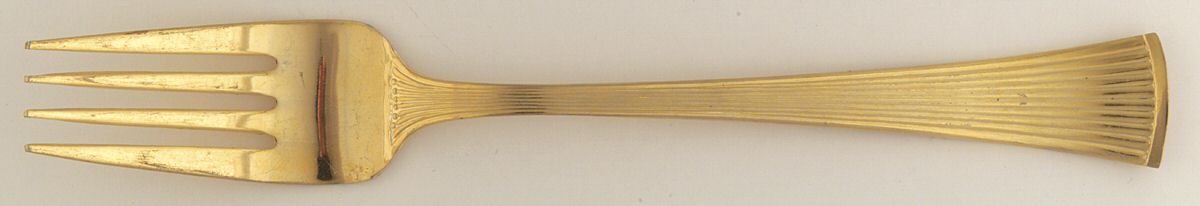 UNF1198 (Gold Electroplate) Fork by Unknown Mfg Silver-1