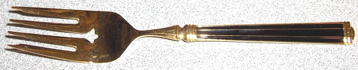 UNF1204 (Gold Electroplate) Individual Salad Fork by Unknown Mfg Silver-1