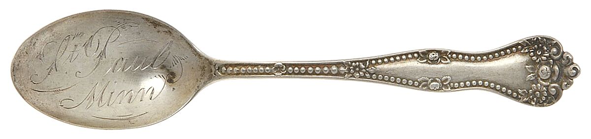 UNF741 (Sterling) Souvenir Spoon (Five O'Clock) by Unknown Mfg Silver-1