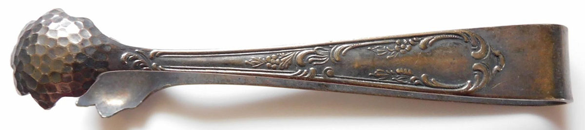 UNF1207 (Silverplate) Bon Bon Tongs by Unknown Mfg Silver-1