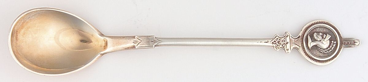Medallion (Coin) Ice Cream Spoon Individual by Unknown Mfg Silver-1