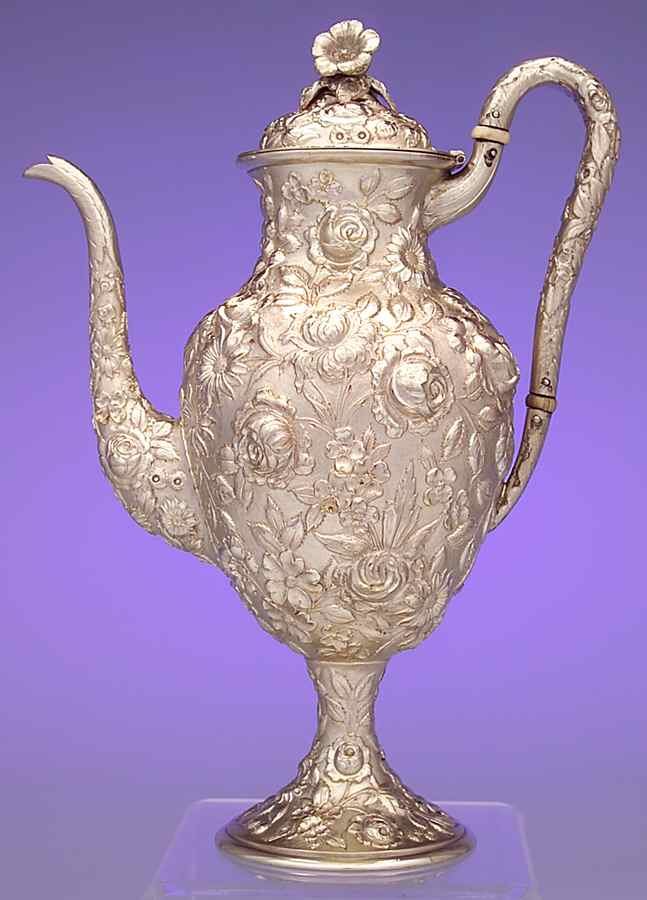 Repousse Style (Sterling Hollowware) Coffee Pot by Unknown Manufacturer-1