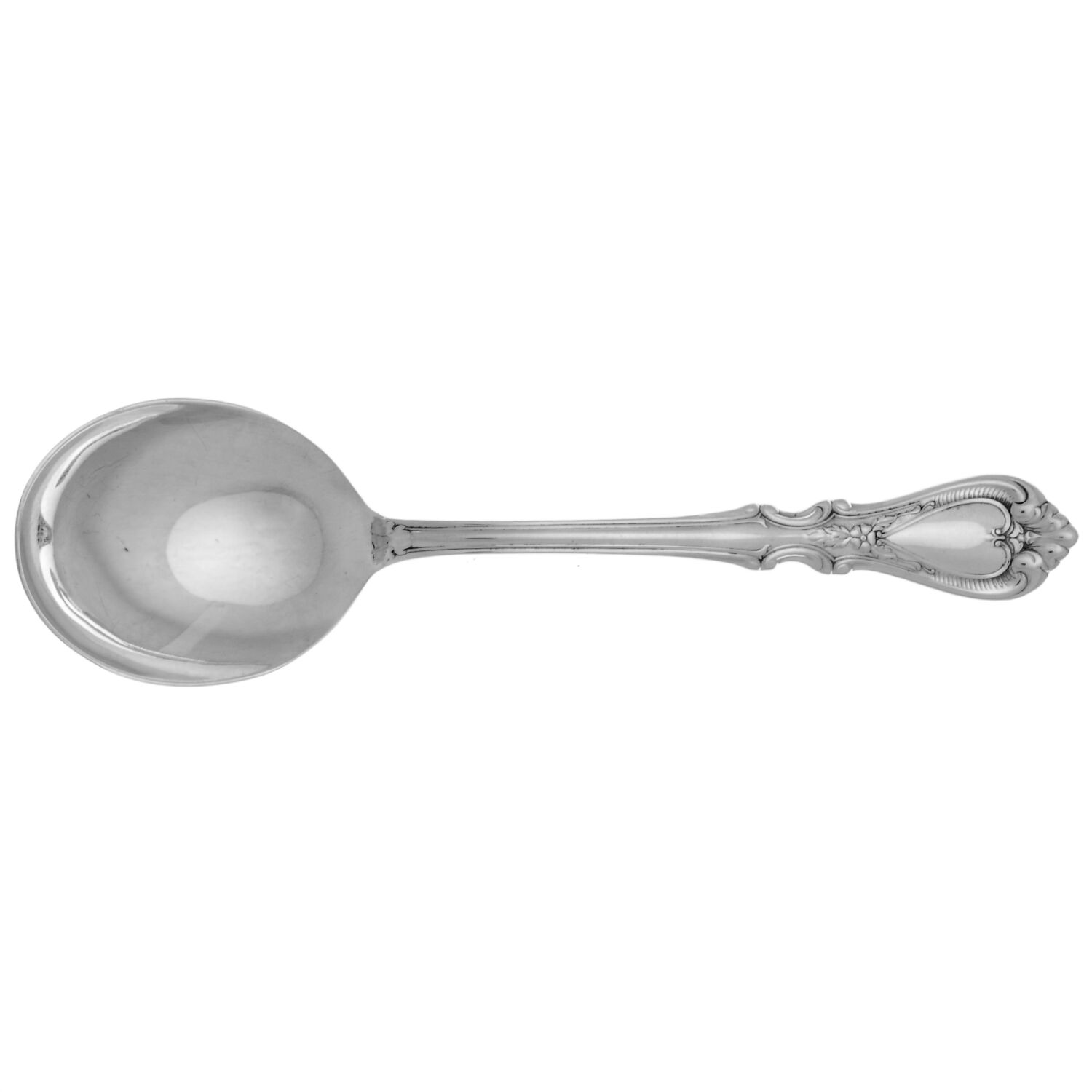 UNF1877 (Sterling) Round Bowl Soup Spoon (Cream Soup) by Unknown Mfg Silver-1