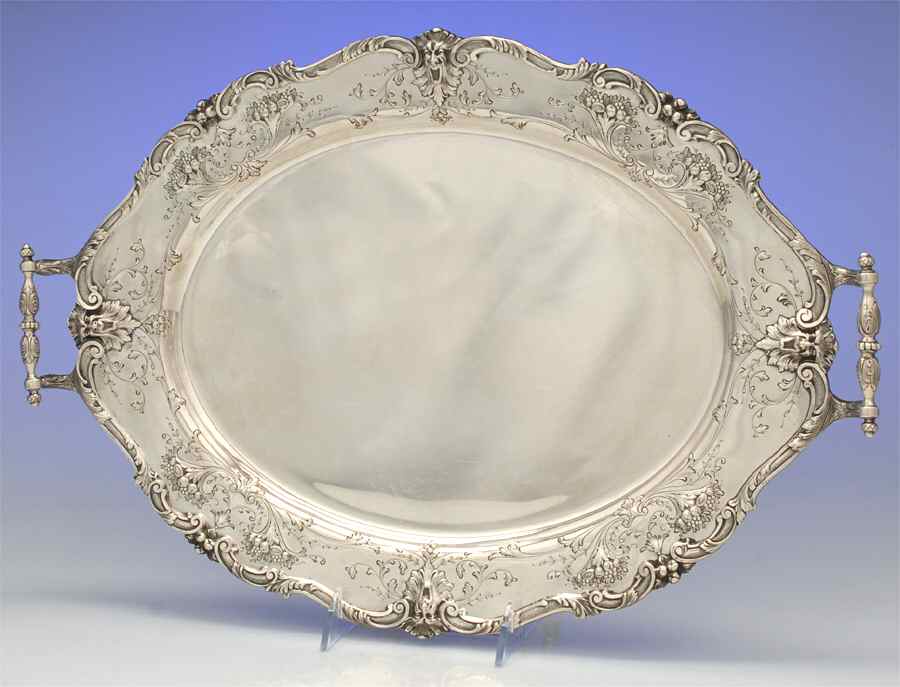7845 (Sterling, Hollowware) Sterling Demitasse Tray by Unknown Manufacturer-1