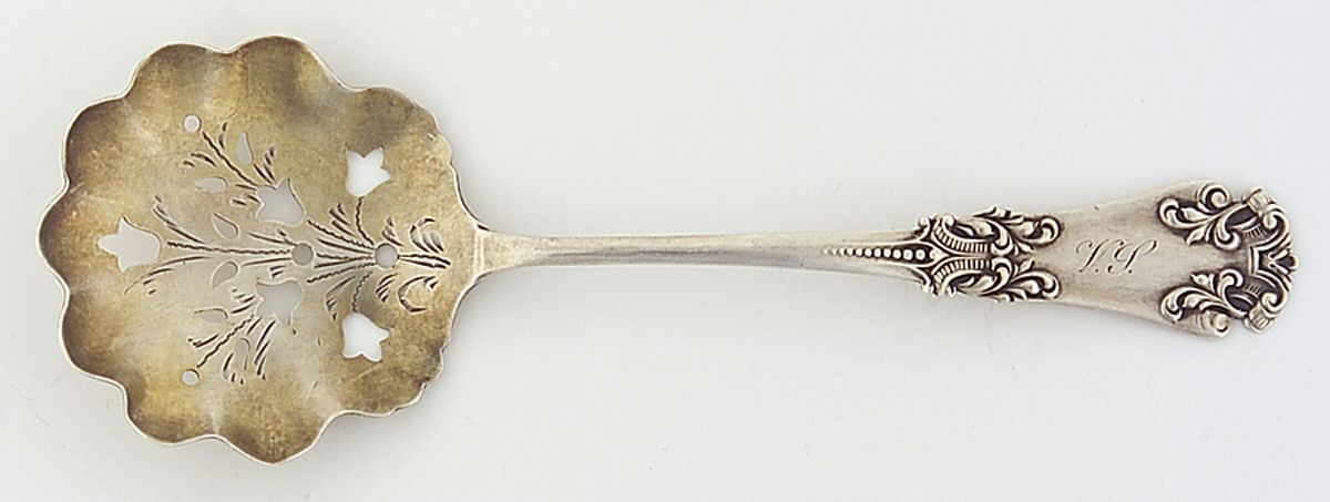 UNF744 (Sterling) Bon Bon Spoon Bright Cut by Unknown Mfg Silver-1